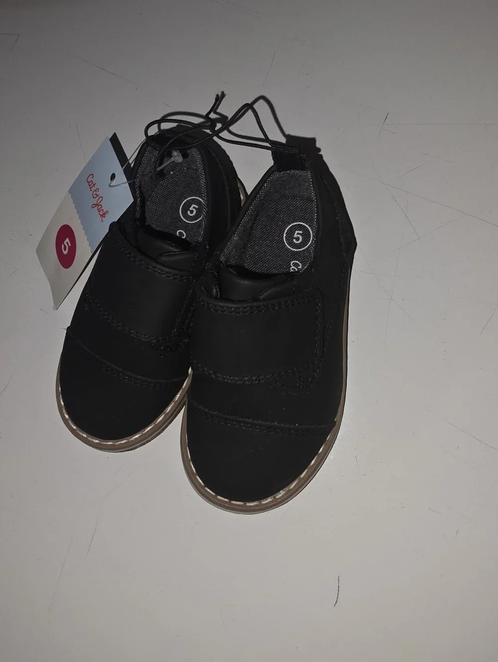 Cat & Jack Black Kids Slip-On Dress Shoes